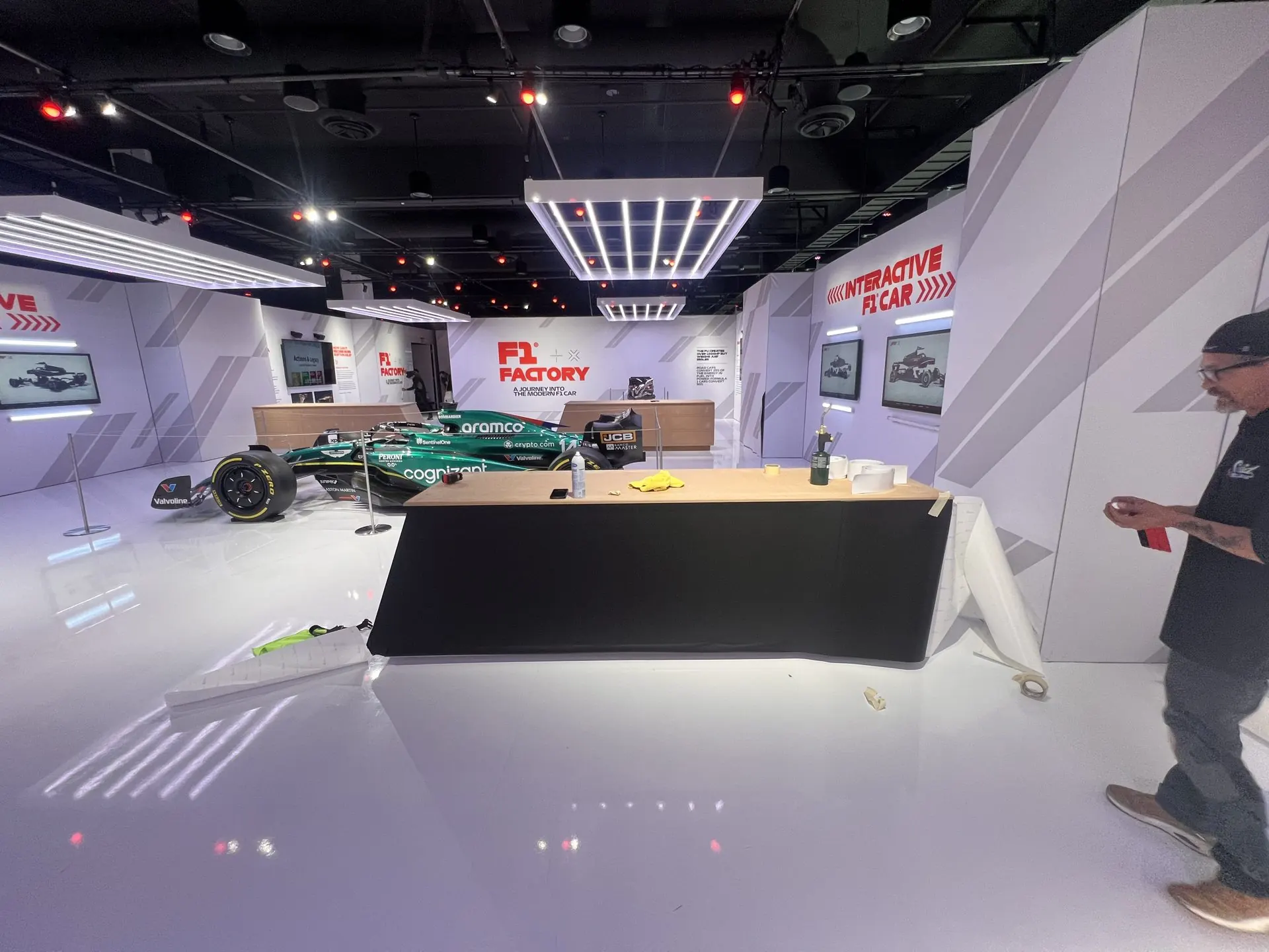 Show car podium wrap and exhibit graphics for a Vegas trade show