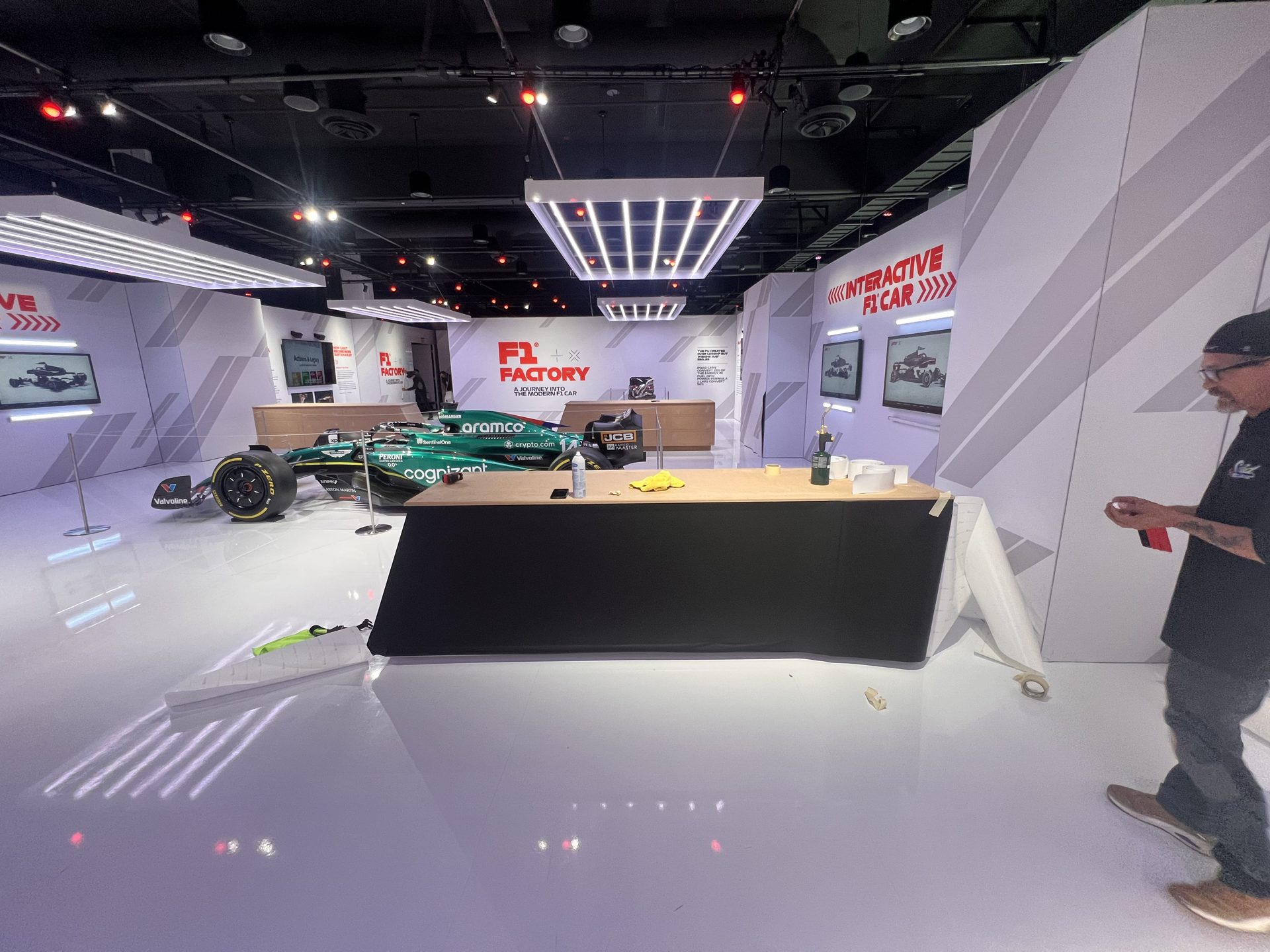 Show car podium wrap and exhibit graphics for a Vegas trade show