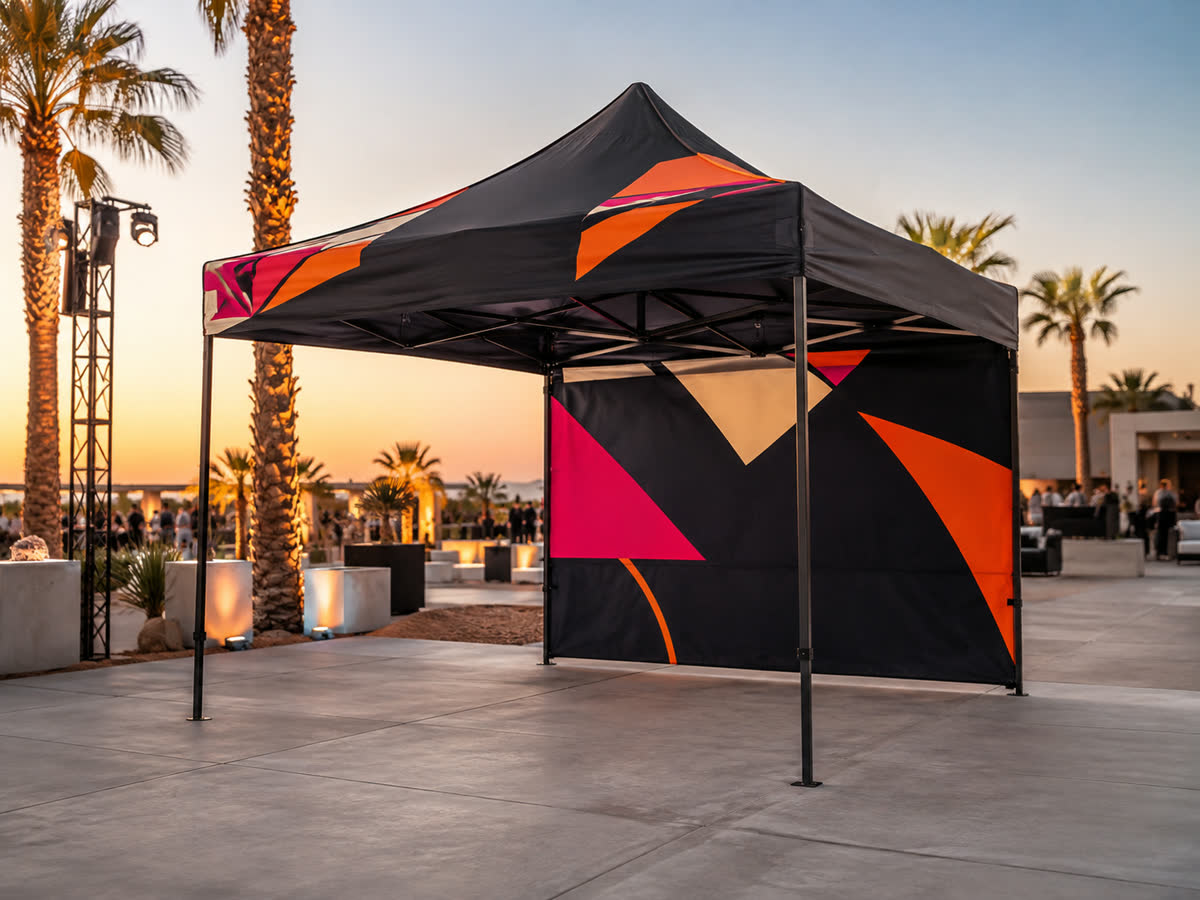 Custom printed 10x10 event canopy tent, representative product image
