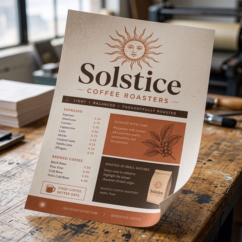 Stack of large-format photo-quality posters, product photo